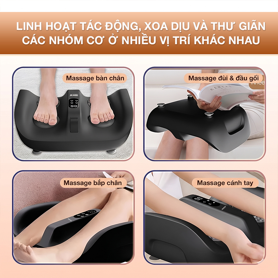 Máy massage chân và rung chân OKACHI JP-801 ( Màu đen)